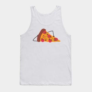 Cute Cartoon Pizza Doodle Tank Top